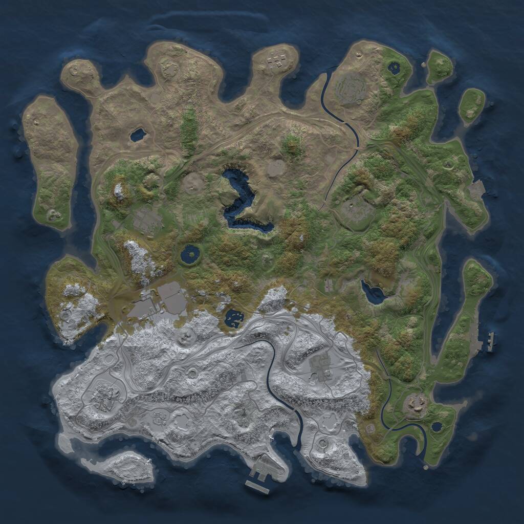 Rust Map: Procedural Map, Size: 4250, Seed: 4681352, 15 Monuments