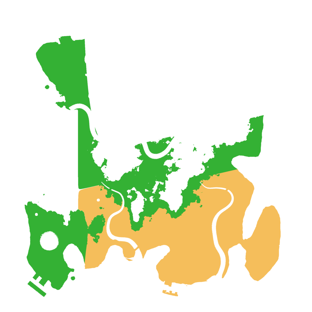 Biome Rust Map: Procedural Map, Size: 3000, Seed: 57669