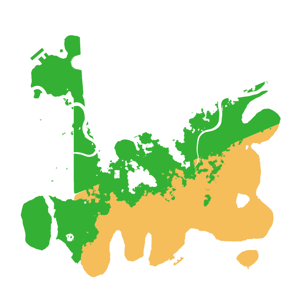 Biome Rust Map: Procedural Map, Size: 3800, Seed: 458545