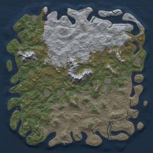 Thumbnail Rust Map: Procedural Map, Size: 6000, Seed: 815, 20 Monuments