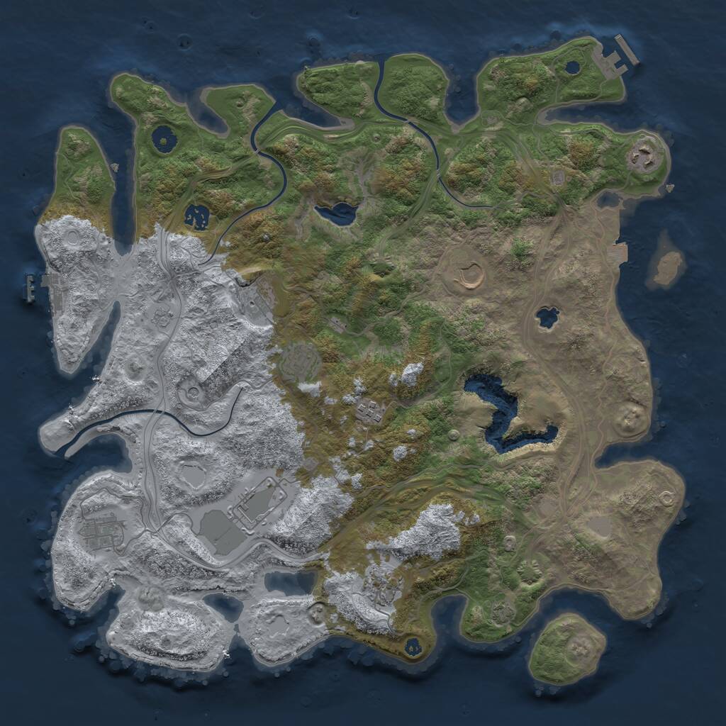 Rust Map: Procedural Map, Size: 4250, Seed: 19718, 15 Monuments