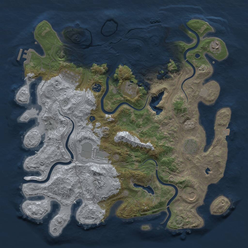 Rust Map: Procedural Map, Size: 4250, Seed: 4728420, 15 Monuments