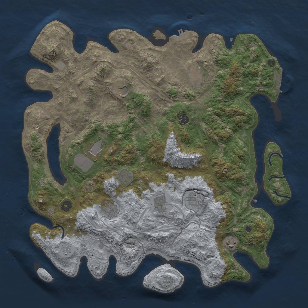 Rust Map: Procedural Map, Size: 4250, Seed: 76923762, 19 Monuments