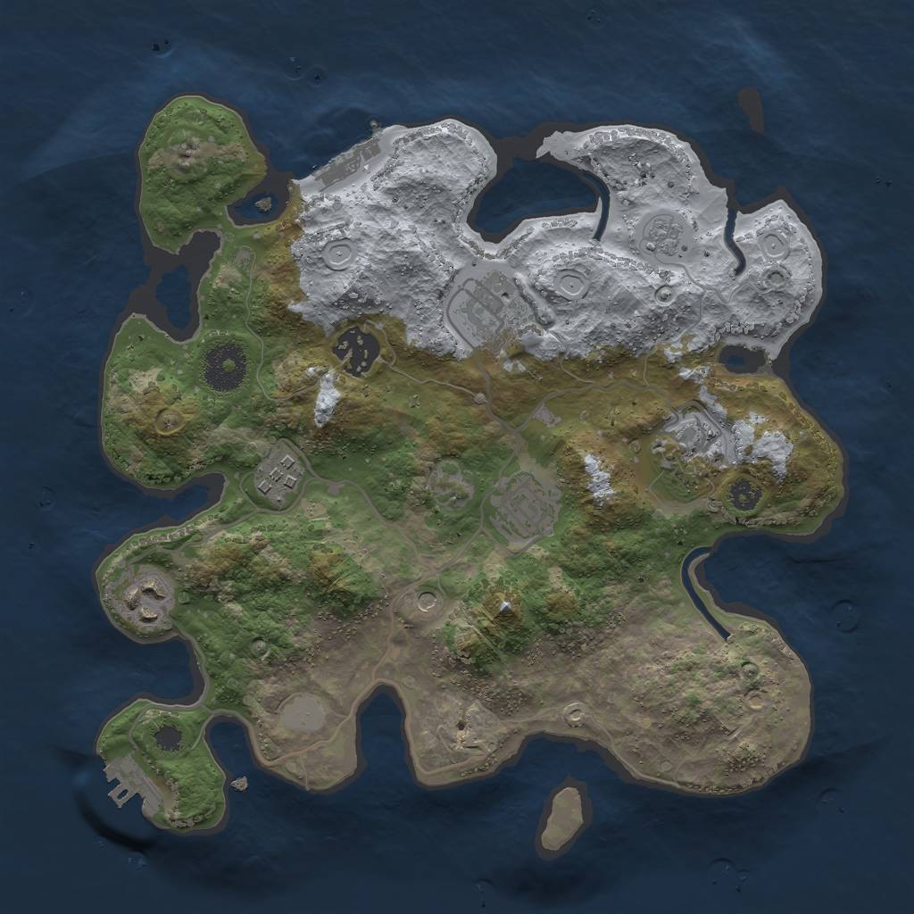 Rust Map: Procedural Map, Size: 3000, Seed: 132706580, 15 Monuments