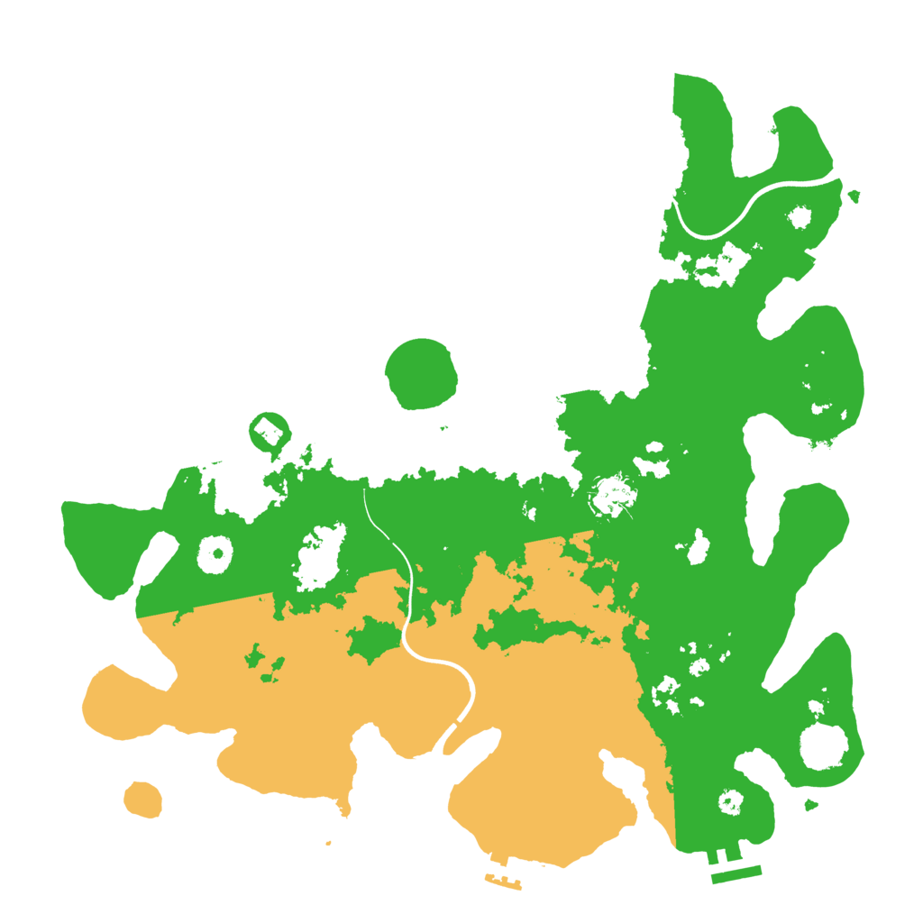 Biome Rust Map: Procedural Map, Size: 3700, Seed: 53127865