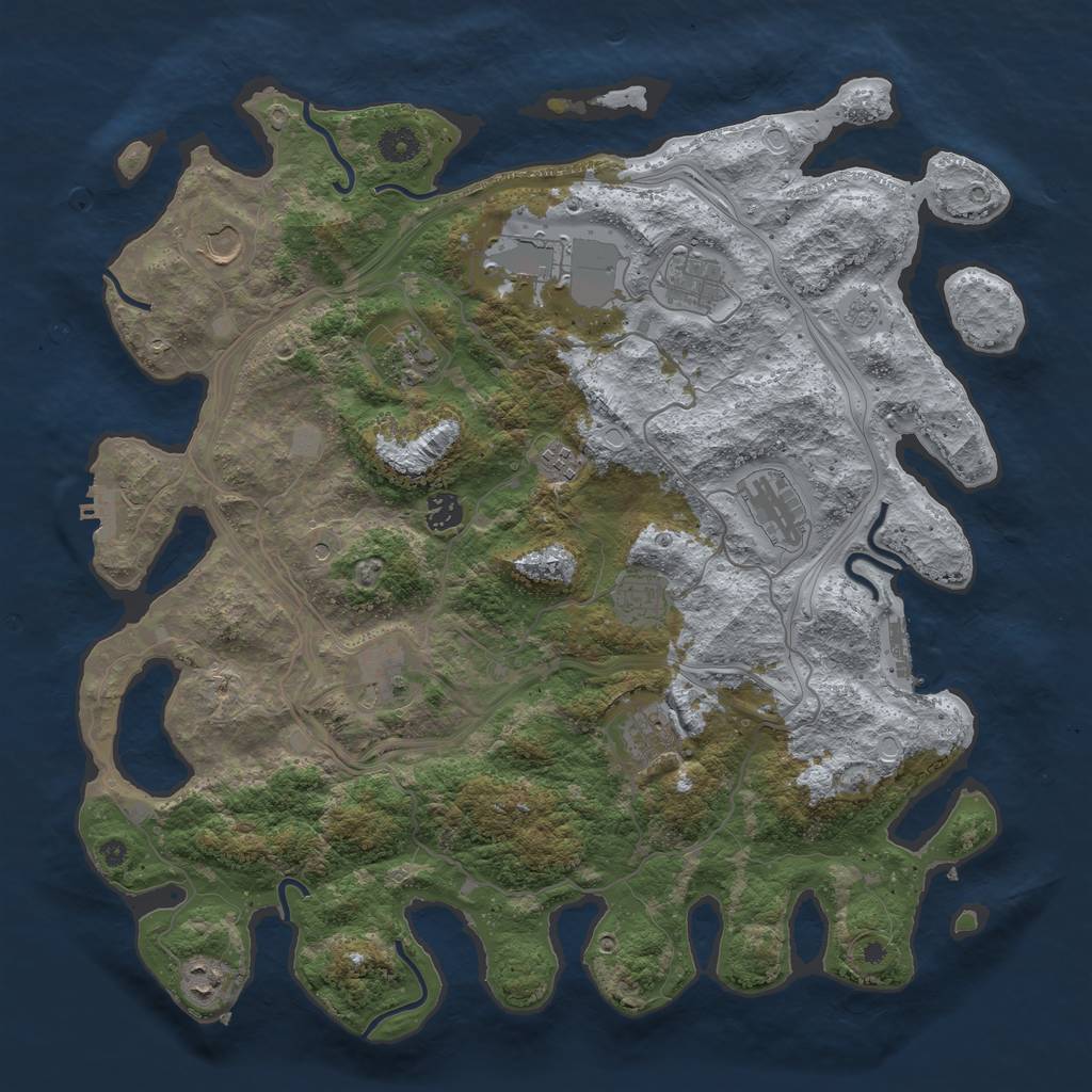 Rust Map: Procedural Map, Size: 4250, Seed: 67987317, 20 Monuments