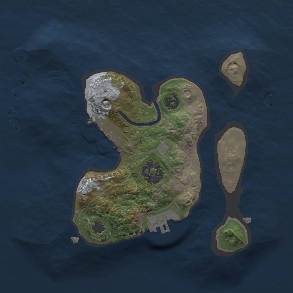 Rust Map: Procedural Map, Size: 2000, Seed: 170000, 7 Monuments