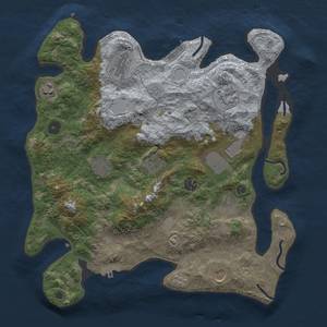 Thumbnail Rust Map: Procedural Map, Size: 3750, Seed: 95530226, 19 Monuments