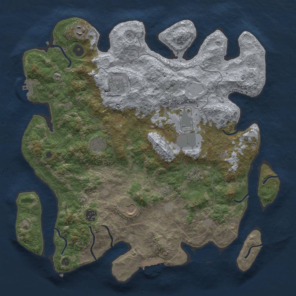 Rust Map: Procedural Map, Size: 4000, Seed: 19586862, 17 Monuments