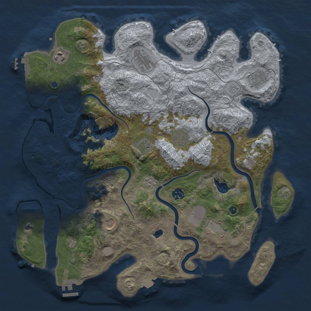 Rust Map: Procedural Map, Size: 4000, Seed: 19586862, 15 Monuments