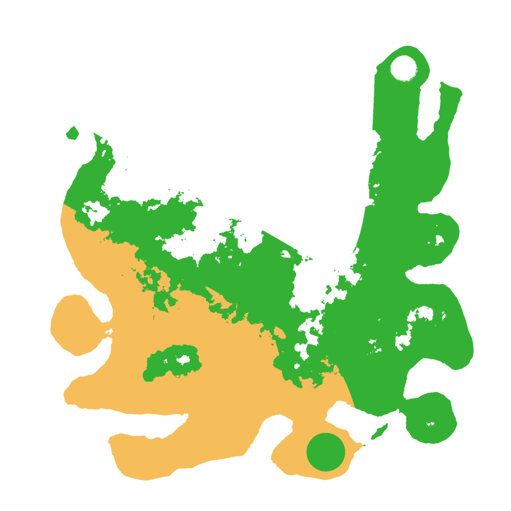 Biome Rust Map: Barren, Size: 3500, Seed: 261540