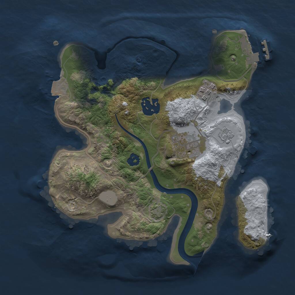 Rust Map: Procedural Map, Size: 2337, Seed: 420, 7 Monuments
