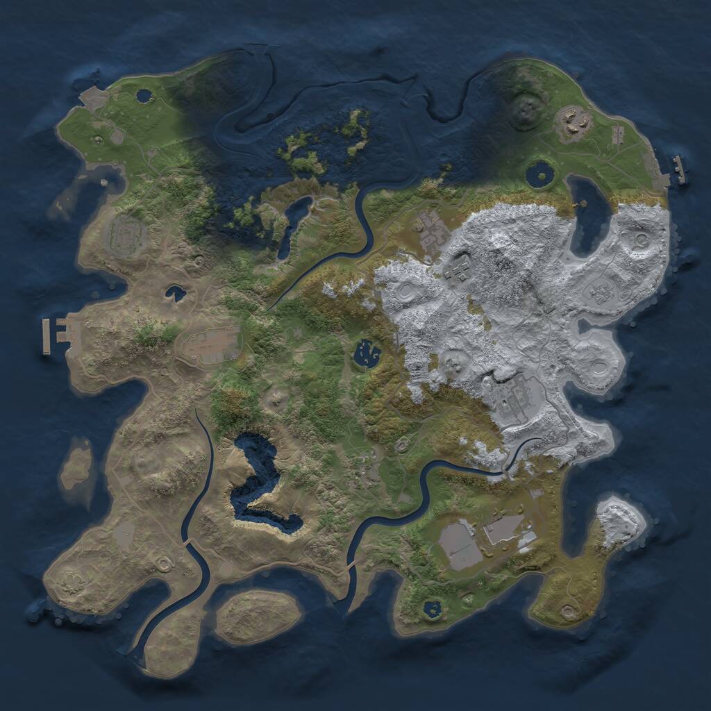 Rust Map: Procedural Map, Size: 4000, Seed: 788916804, 15 Monuments