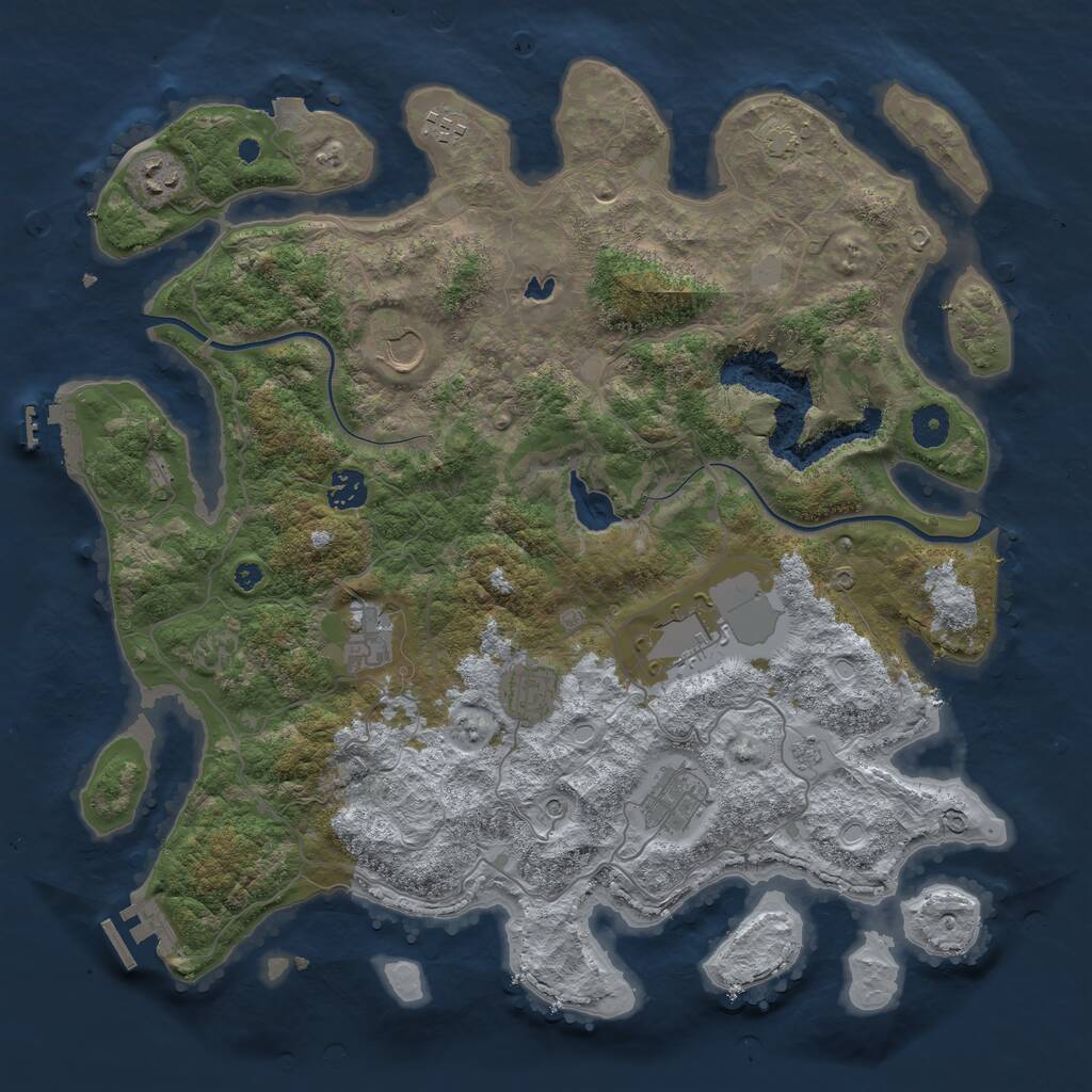 Rust Map: Procedural Map, Size: 4000, Seed: 1859880576, 14 Monuments