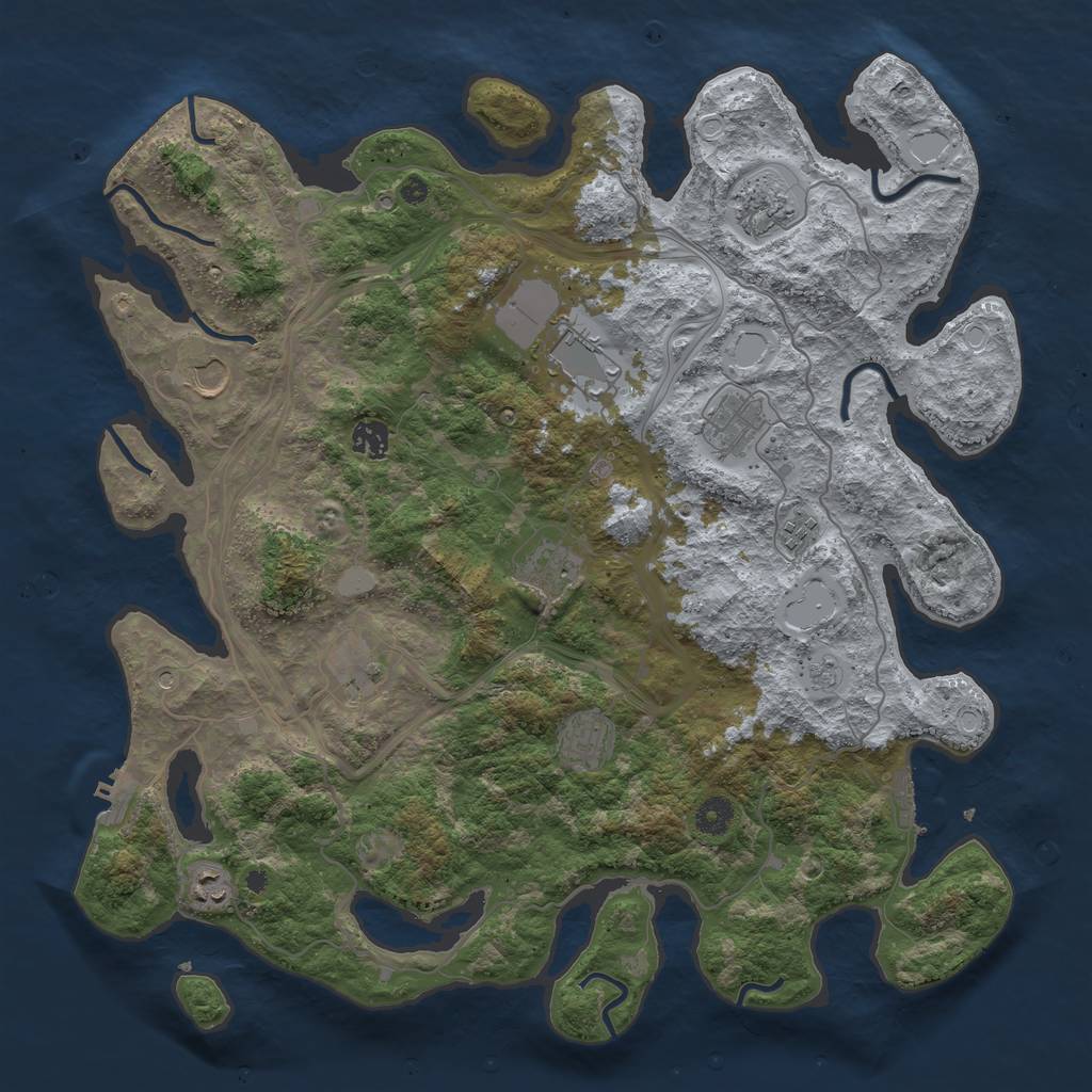 Rust Map: Procedural Map, Size: 4250, Seed: 1011, 19 Monuments