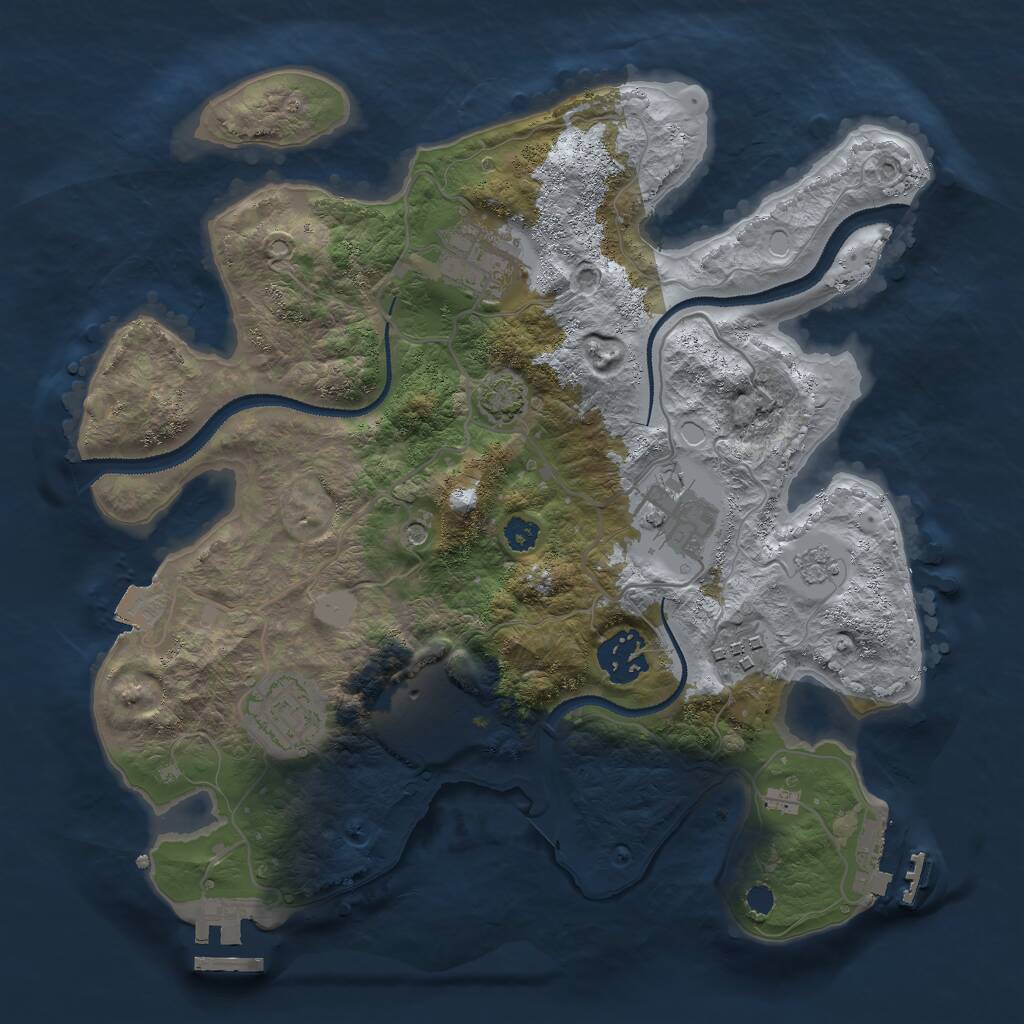 Rust Map: Procedural Map, Size: 3000, Seed: 1526287317, 12 Monuments