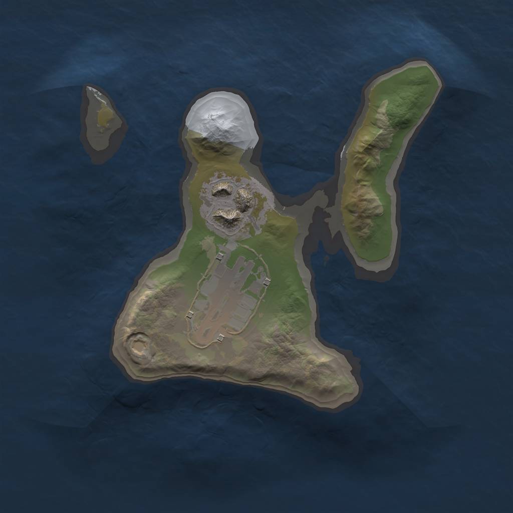 Rust Map: Barren, Size: 1600, Seed: 5353, 4 Monuments