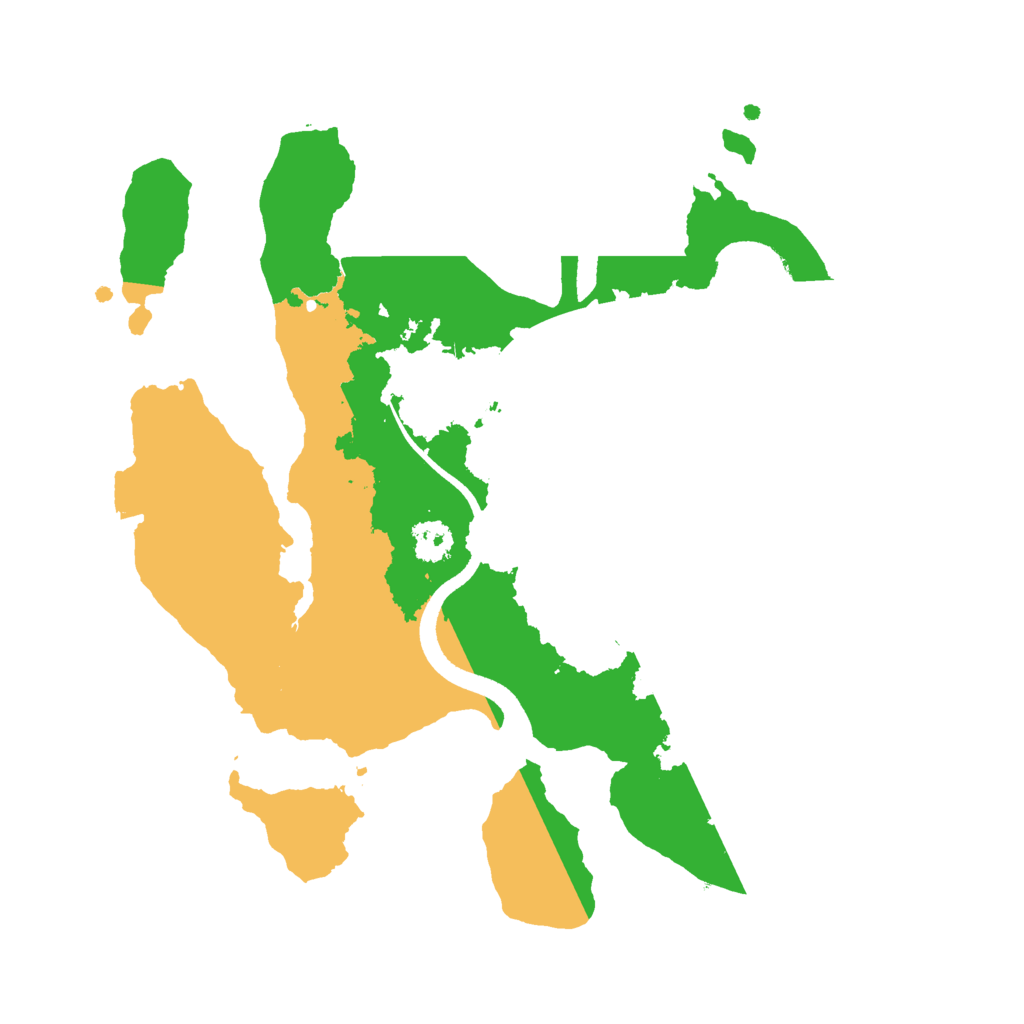 Biome Rust Map: Procedural Map, Size: 2500, Seed: 1008611