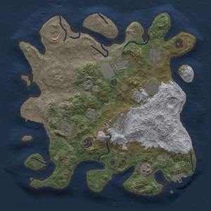 Thumbnail Rust Map: Procedural Map, Size: 3500, Seed: 601408042, 19 Monuments