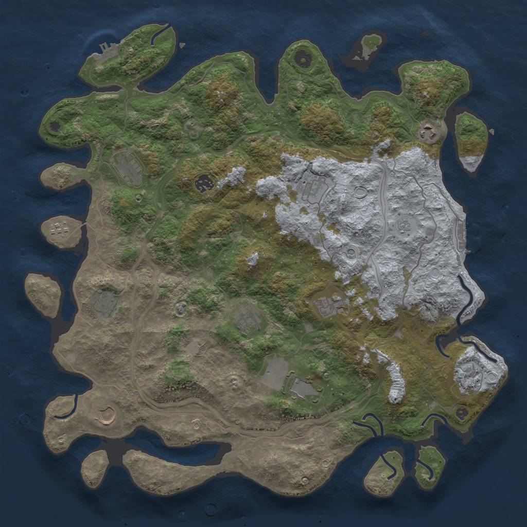 Rust Map: Procedural Map, Size: 4500, Seed: 2022091702, 20 Monuments
