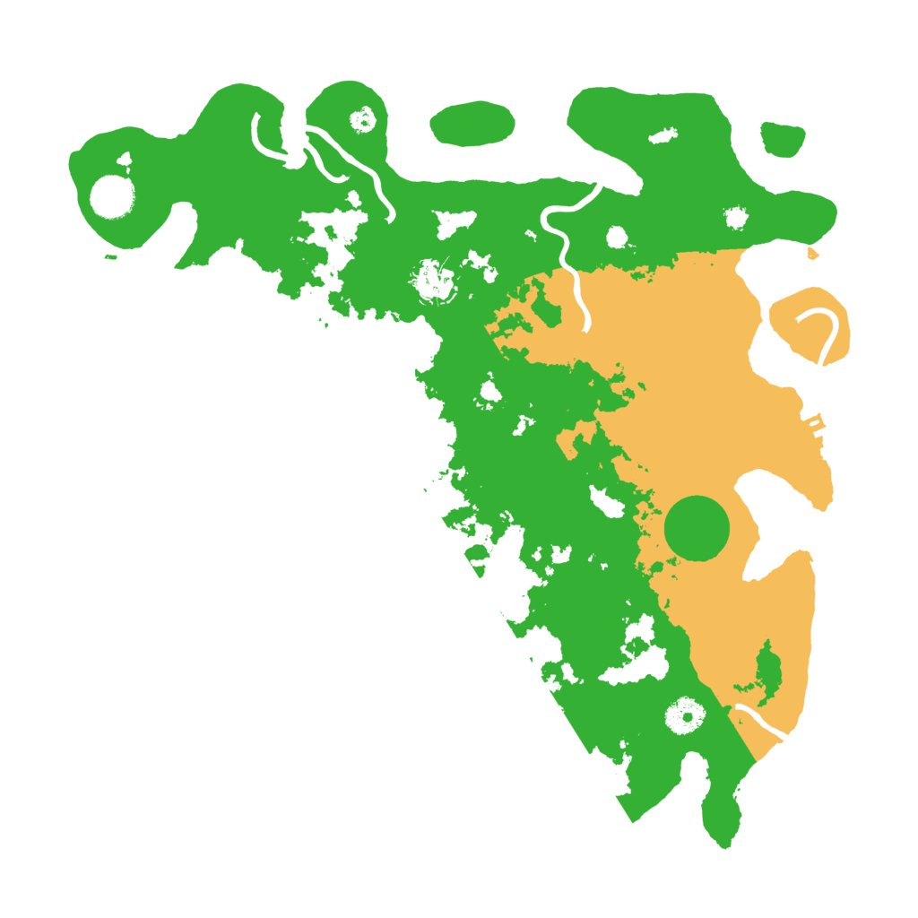 Biome Rust Map: Procedural Map, Size: 3700, Seed: 11709