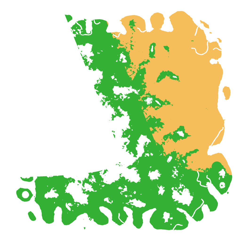Biome Rust Map: Procedural Map, Size: 6000, Seed: 91545