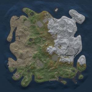 Thumbnail Rust Map: Procedural Map, Size: 3700, Seed: 1995021405, 19 Monuments