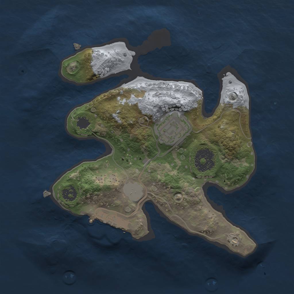 Rust Map: Procedural Map, Size: 2000, Seed: 28798, 7 Monuments