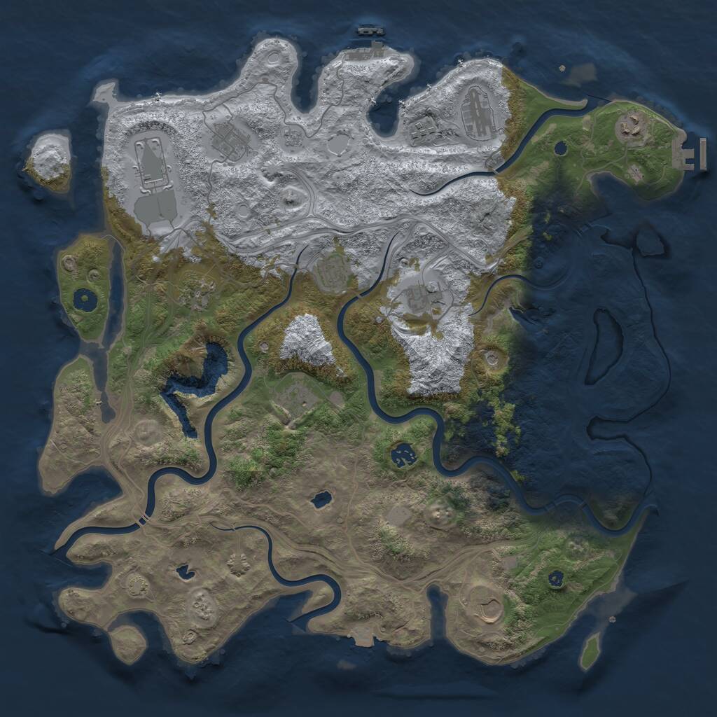 Rust Map: Procedural Map, Size: 4500, Seed: 1794396986, 17 Monuments