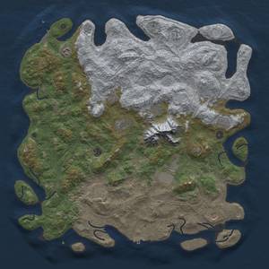 Thumbnail Rust Map: Procedural Map, Size: 5000, Seed: 1058104675, 20 Monuments