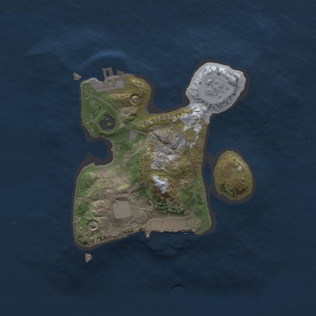 Rust Map: Procedural Map, Size: 2000, Seed: 259123634, 8 Monuments