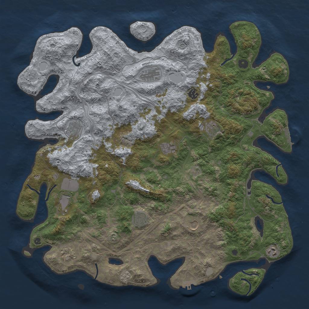 Rust Map: Procedural Map, Size: 4700, Seed: 99897654, 20 Monuments
