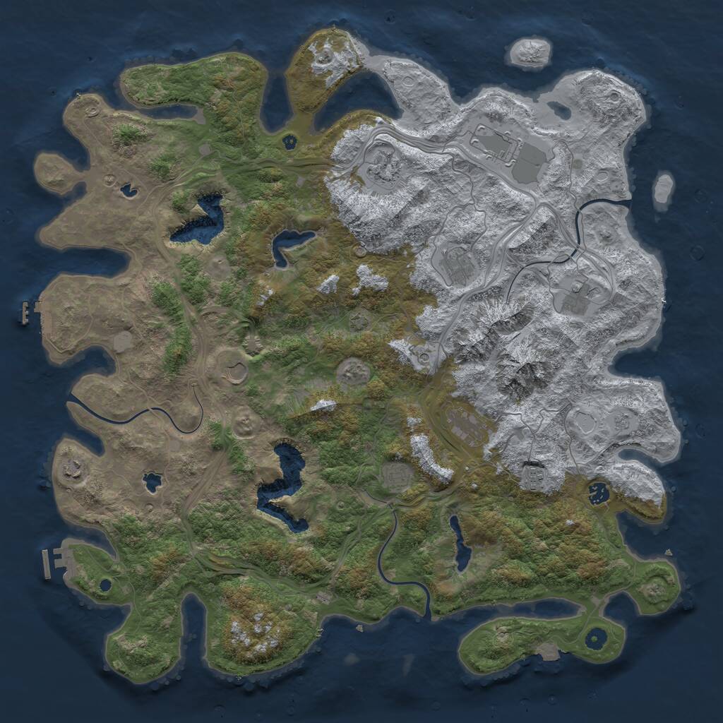 Rust Map: Procedural Map, Size: 5000, Seed: 69420666, 16 Monuments