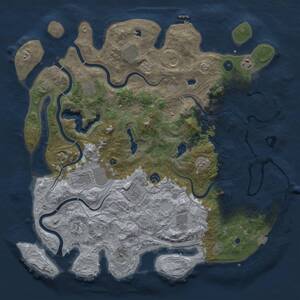 Thumbnail Rust Map: Procedural Map, Size: 4500, Seed: 1454719734, 16 Monuments