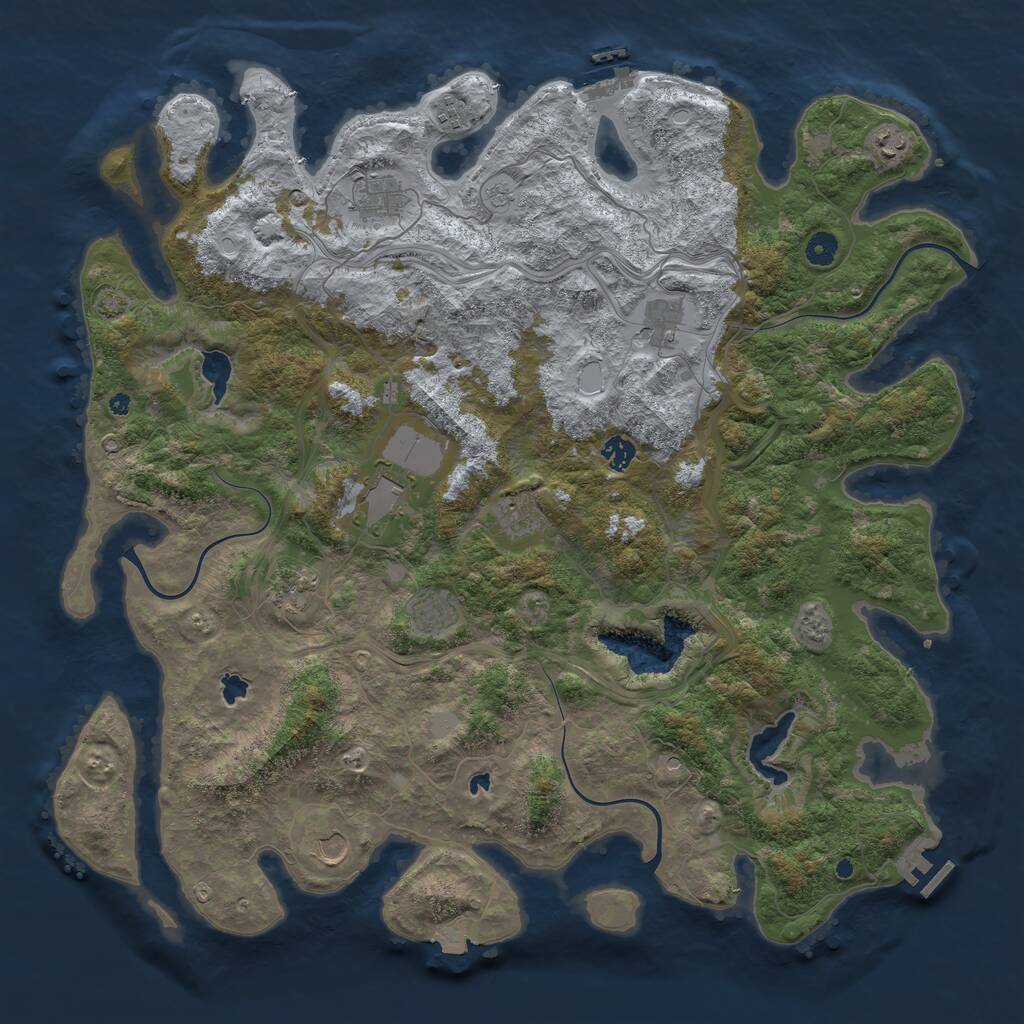 Rust Map: Procedural Map, Size: 4700, Seed: 484933572, 16 Monuments