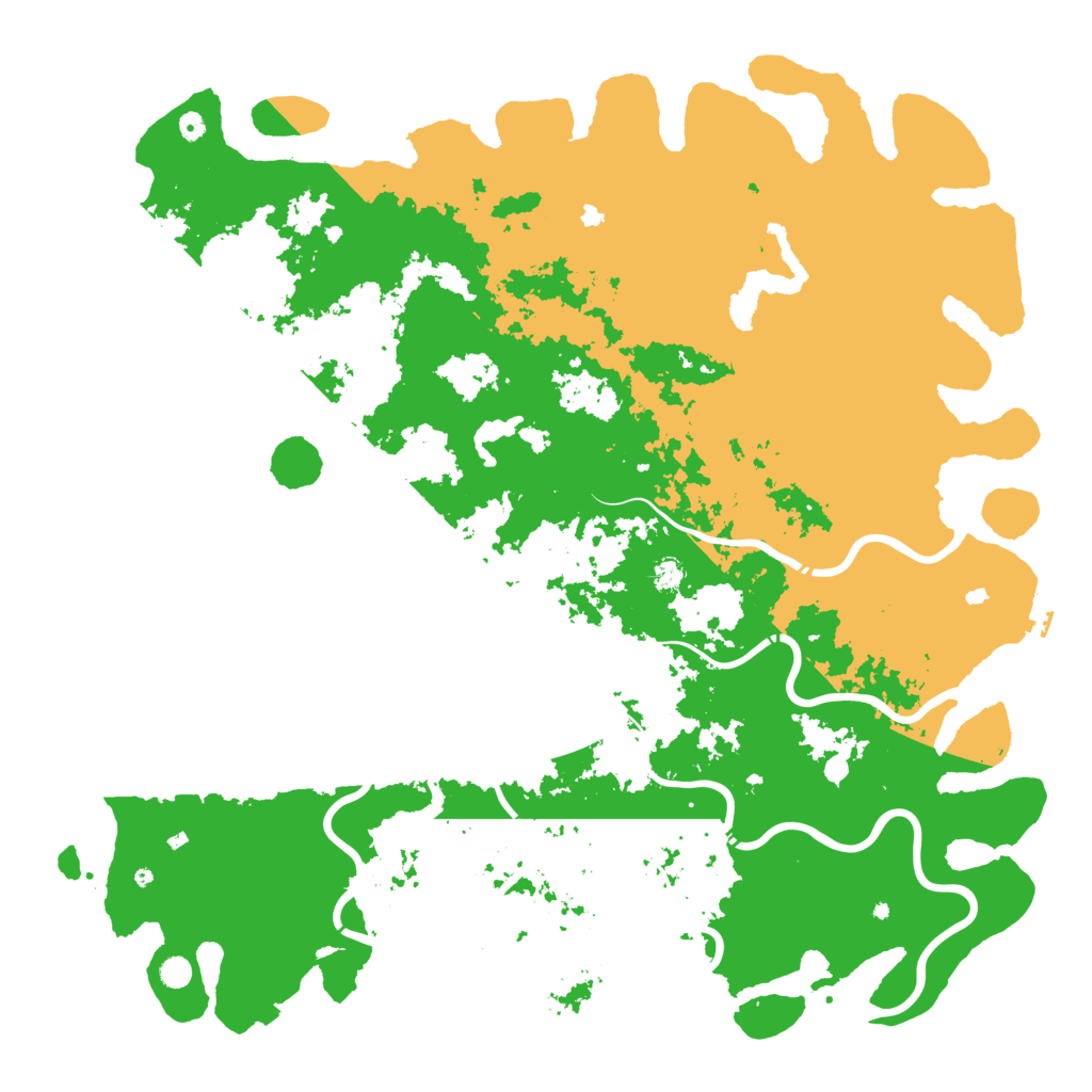 Biome Rust Map: Procedural Map, Size: 6000, Seed: 19977727
