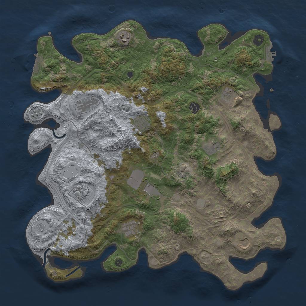 Rust Map: Procedural Map, Size: 4250, Seed: 88356, 20 Monuments