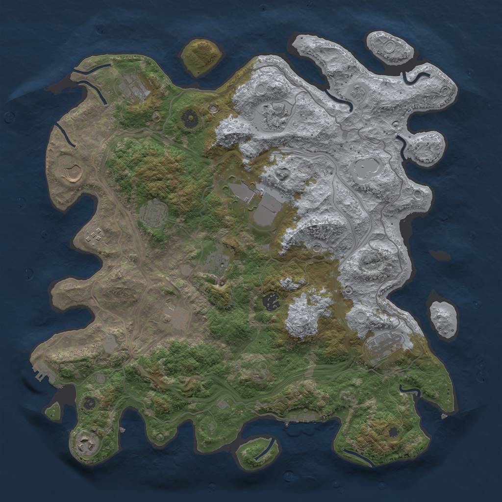 Rust Map: Procedural Map, Size: 4250, Seed: 97787, 20 Monuments