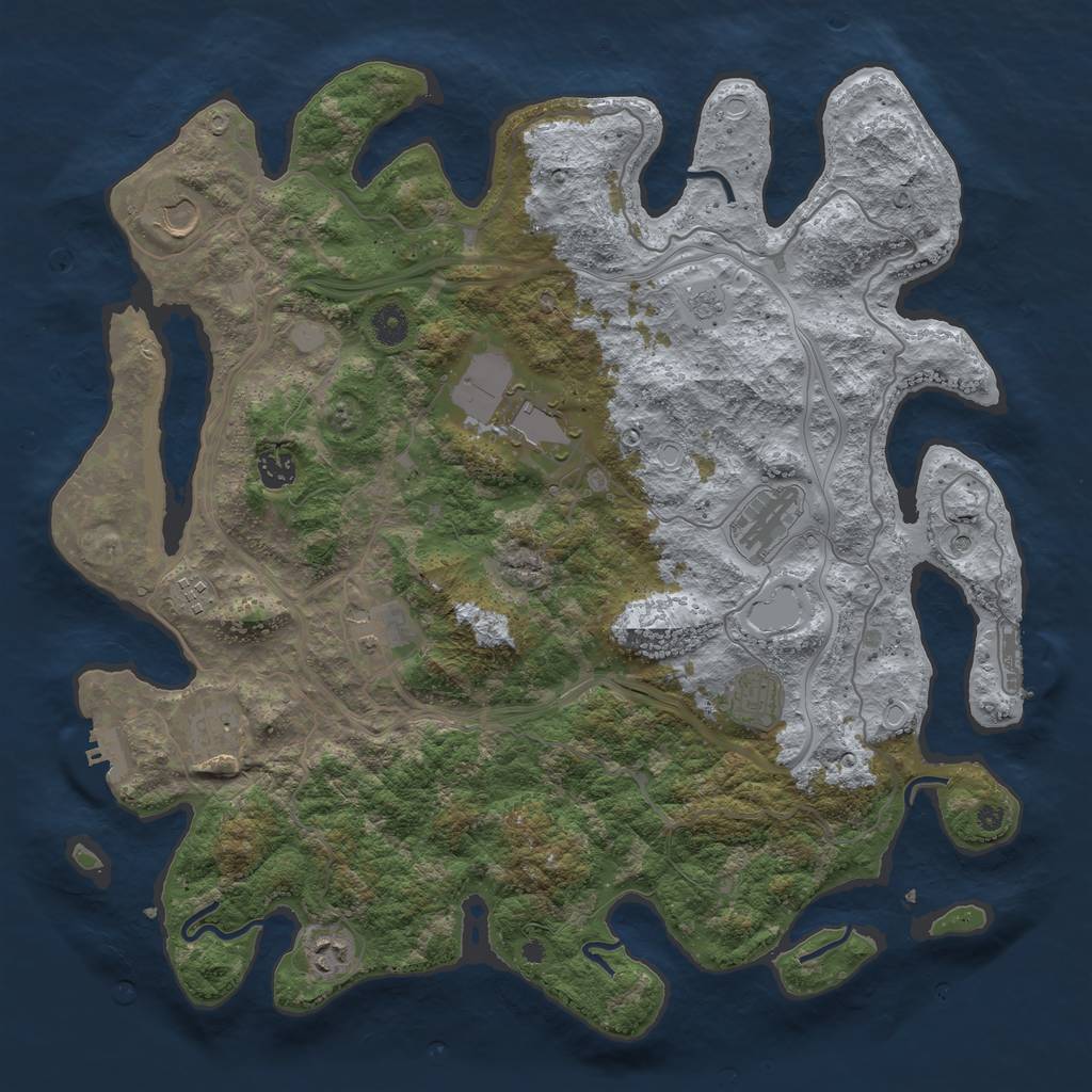 Rust Map: Procedural Map, Size: 4250, Seed: 79342, 18 Monuments