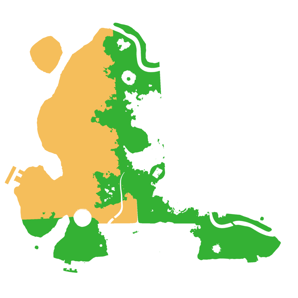 Biome Rust Map: Procedural Map, Size: 3200, Seed: 33126