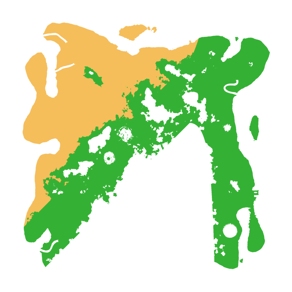 Biome Rust Map: Procedural Map, Size: 3700, Seed: 48538505