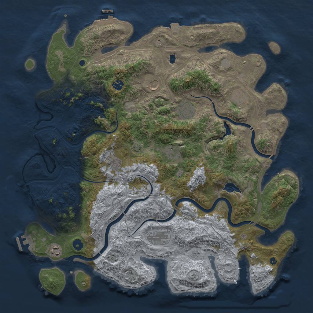 Rust Map: Procedural Map, Size: 4400, Seed: 199682826, 15 Monuments
