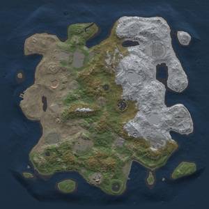 Thumbnail Rust Map: Procedural Map, Size: 3500, Seed: 1683293838, 19 Monuments