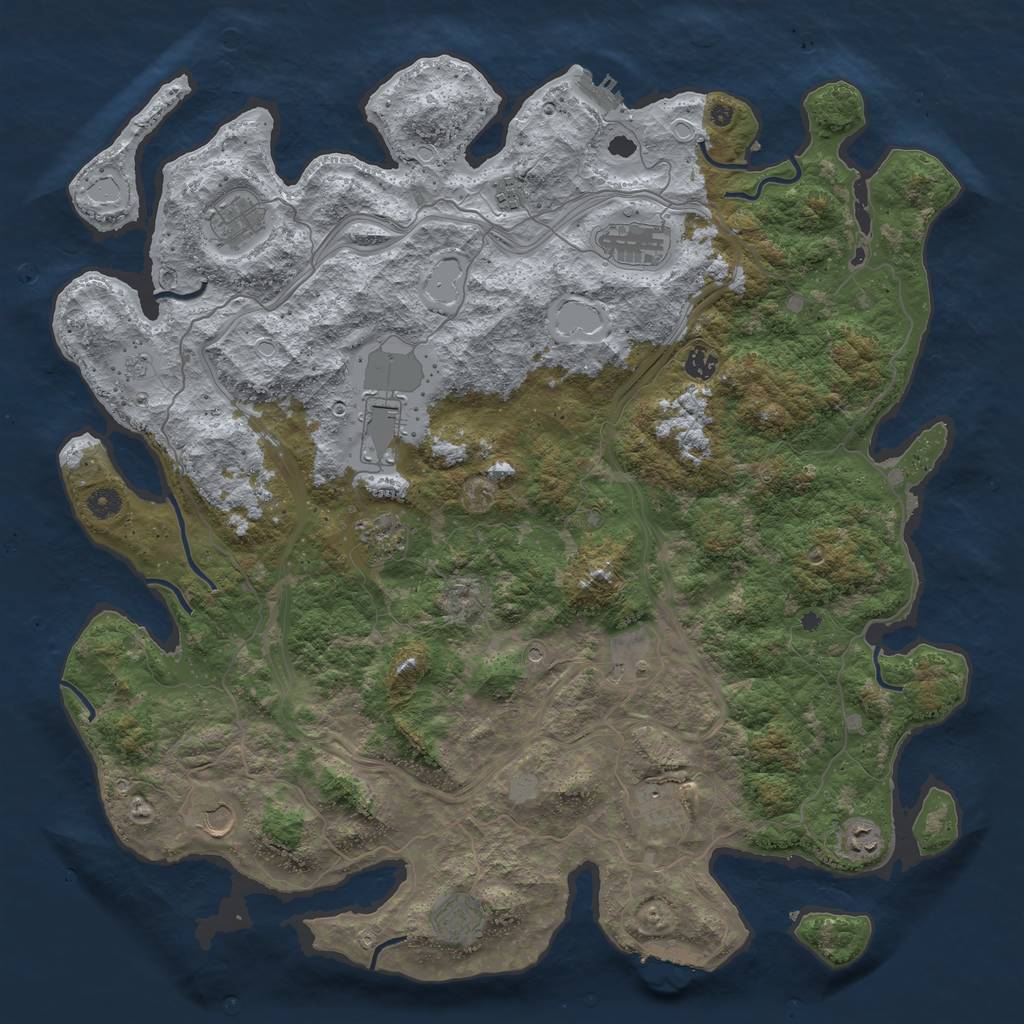 Rust Map: Procedural Map, Size: 4750, Seed: 242847, 20 Monuments
