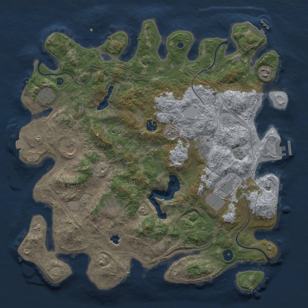 Rust Map: Procedural Map, Size: 4250, Seed: 1637697792, 14 Monuments