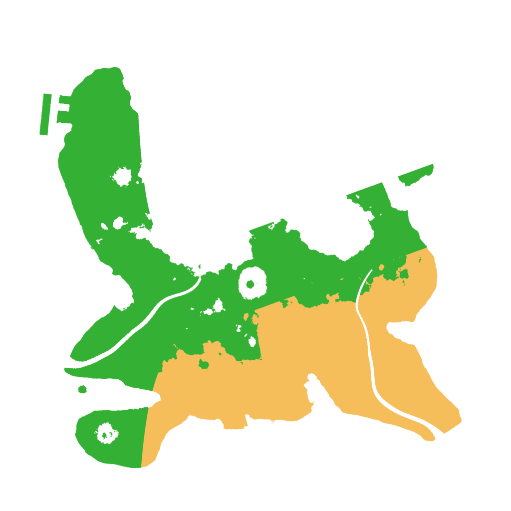 Biome Rust Map: Procedural Map, Size: 2500, Seed: 329329443