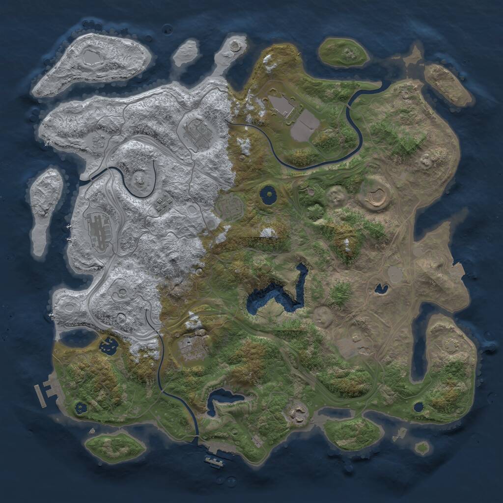 Rust Map: Procedural Map, Size: 4250, Seed: 83234, 16 Monuments