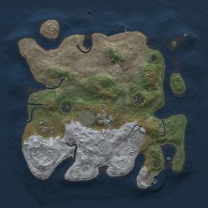 Thumbnail Rust Map: Procedural Map, Size: 3000, Seed: 9524, 14 Monuments