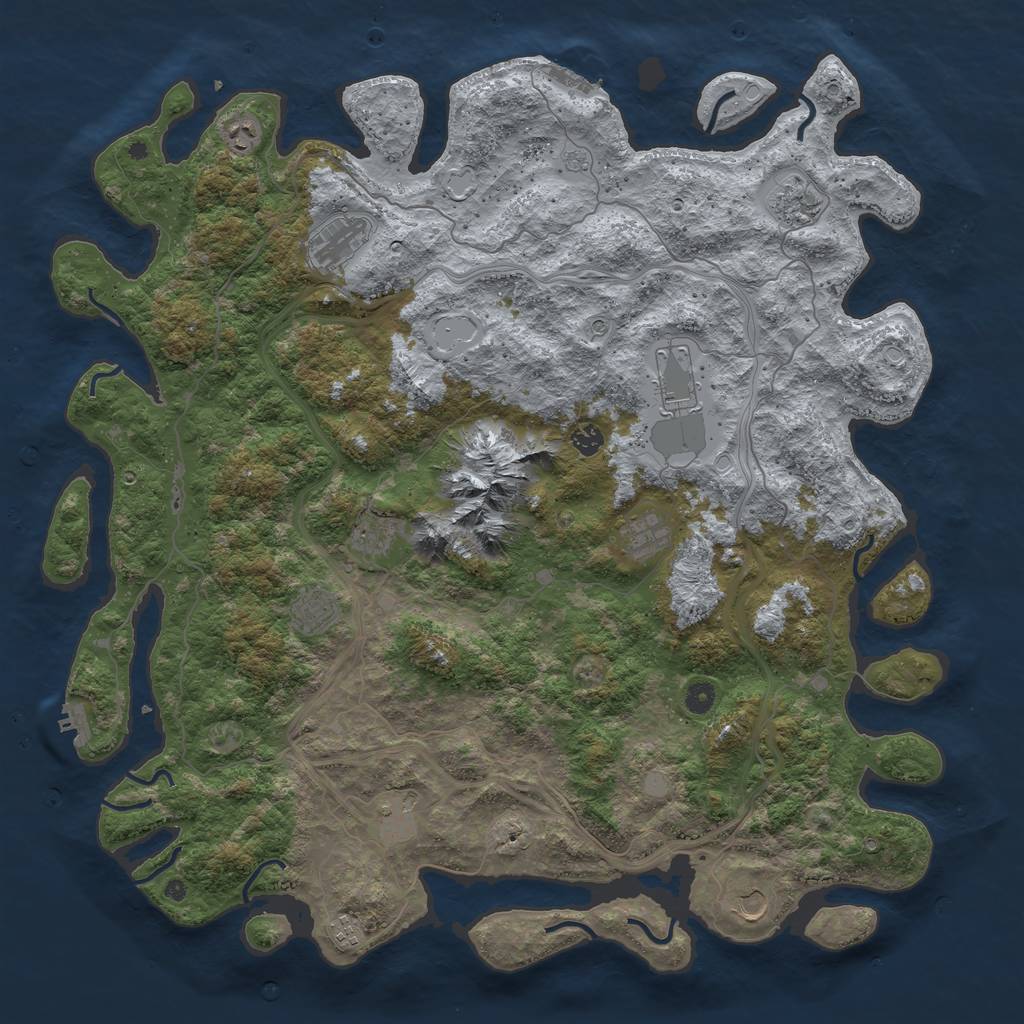 Rust Map: Procedural Map, Size: 5000, Seed: 1348403031, 20 Monuments