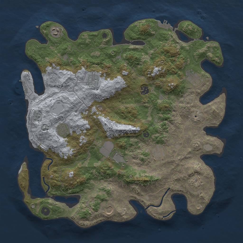 Rust Map: Procedural Map, Size: 4200, Seed: 1566941819, 19 Monuments